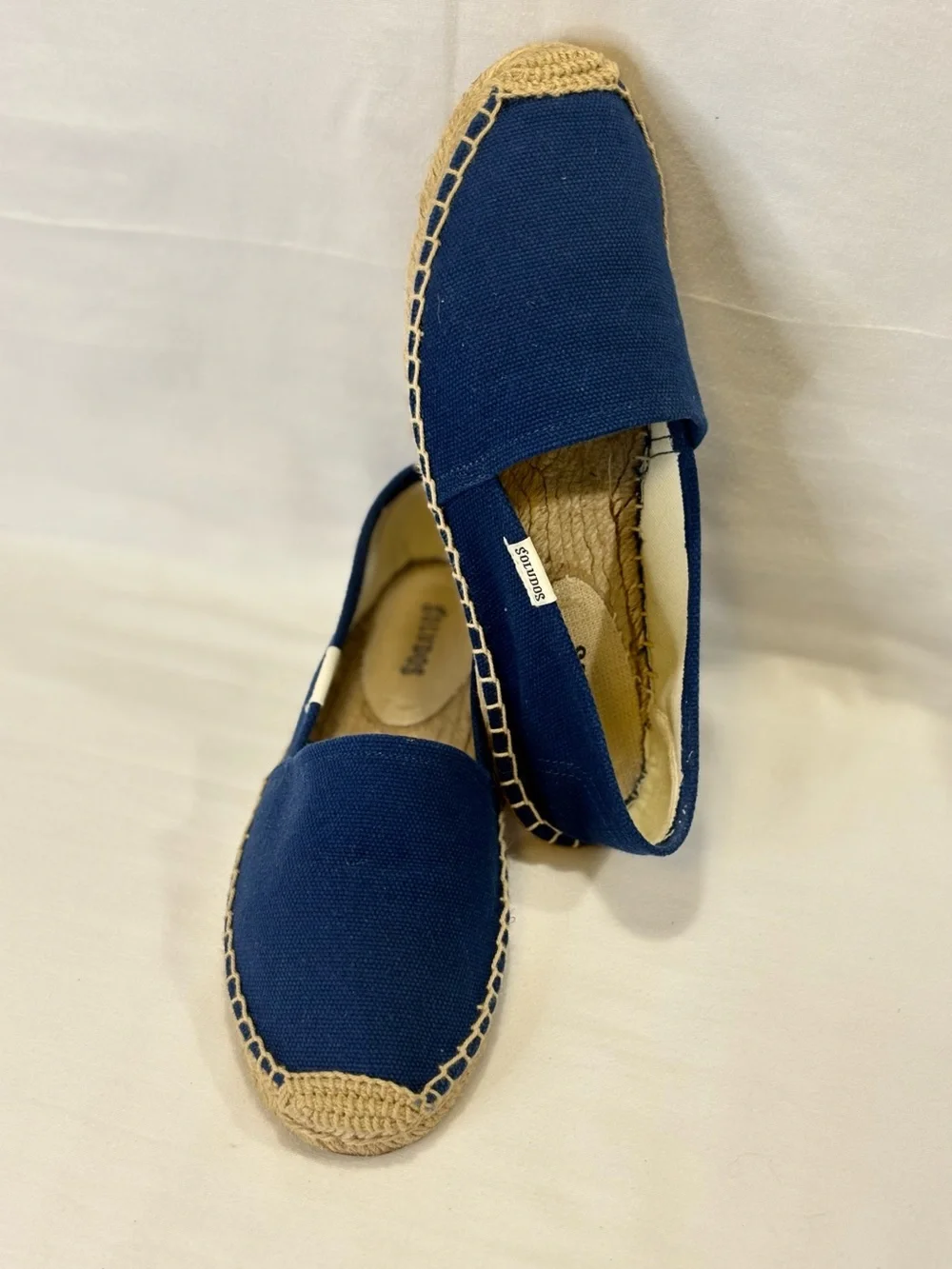 Soludos Navy Canvas Espadrille Slip-Ons SZ 5.5 EUC $85